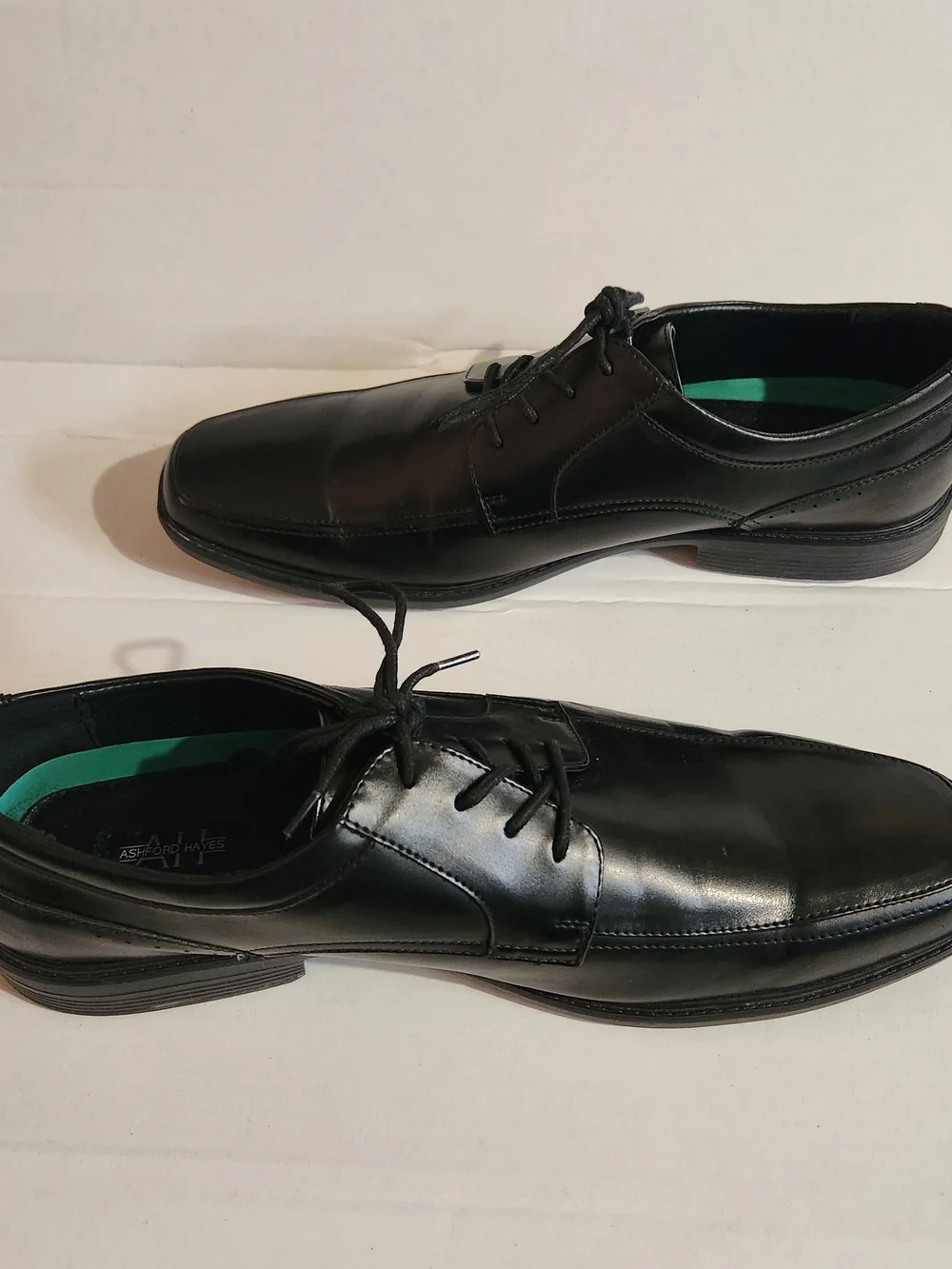 Men's Black Leather Lace-Up Derby Shoes